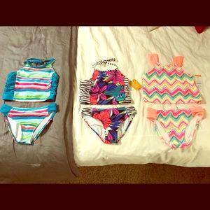 Three NEW Gymboree tankini swimsuits: Girls sz 7/8